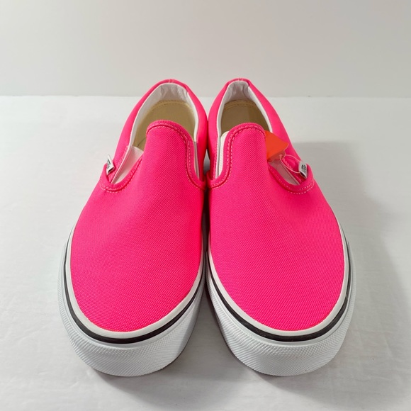 Vans Classic Slip-On Neon Knockout Pink Sneakers - Picture 4 of 6